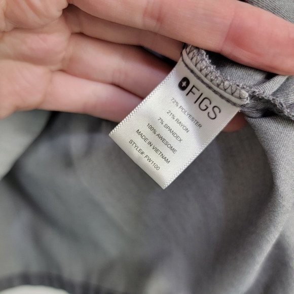 Figs Casma Three-Pocket Scrub Top Graphite Gray Women's XXS - Picture 4 of 4